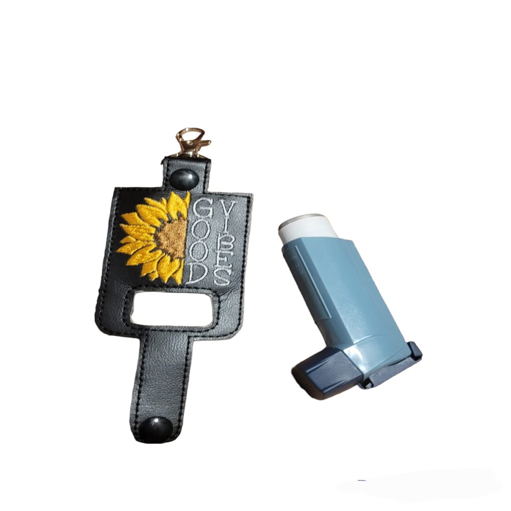 Bow Wow Pet Wear Sunflower Inhaler Holder Key chain Key Fob