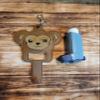 Bow Wow Pet Wear Monkey Inhaler Holder Key chain Key Fob view 2