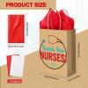30 Pcs Thank You Nurses Bags Best Nurses Ever Bags Kraft Paper 30 Pcs Tissue Papers Goody Bags Treat Bags Present Bags for Healthcare Nurse Appreciation Week Thanks Supplies, 8.6 x 6.3 x 3.15 Inches view 2