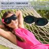 4 Pcs Sleep Mask 3D Contoured Eye Mask Light Blocking Adjustable Strap Blackout Blindfold Sleeping Eye Cover Eyelash Mask Soft for Women Men Travel Nap Night Shift view 2