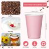 Patelai 48 Pcs 12 oz Disposable Coffee Cups with Lids and Sleeves Bulk, Insulated Hot Chocolate Paper Cup for Hot and Cold Beverage Water Juice Cocoa Tea Party Restaurants Travel Supplies (Pink) view 2