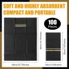 100 Pack Dinner Napkins Disposable Linen Feel Dinner Napkins with Built-in Flatware Pocket Gold Trim Lined Pre Folded Napkins Cloth Like Paper Napkins for Wedding Dinner Party (Black,Gold) view 2