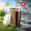 16oz Ripple Coffee Cups with Lids Disposable Paper Cups for Takeaway Coffee, Tea or Hot Drinks- Brown 50 Pcs view 4