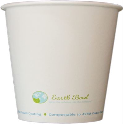 32 oz White Compostable Soup Bowl