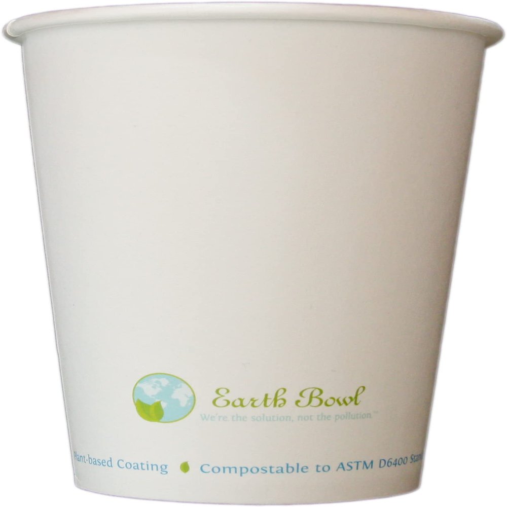 32 oz White Compostable Soup Bowl