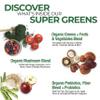 Country Farms Super Greens Natural Flavor, 50 Organic Super Foods, USDA Organic Drink Mix, Fruits, Vegetables, Super Greens, with Fiber, Mushrooms & Probiotics, Supports Energy, 60 Servings, 900g view 4