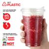 20 oz Clear Plastic Cups with Lids Disposable, Togo Drinking Cup with Strawless Sip Lid for Smoothie, Cold Brew Iced Coffee, Lemonade, Ice Latte, Boba, Party Drinks, Bulk, 20 Ounce (Set of 50) view 3