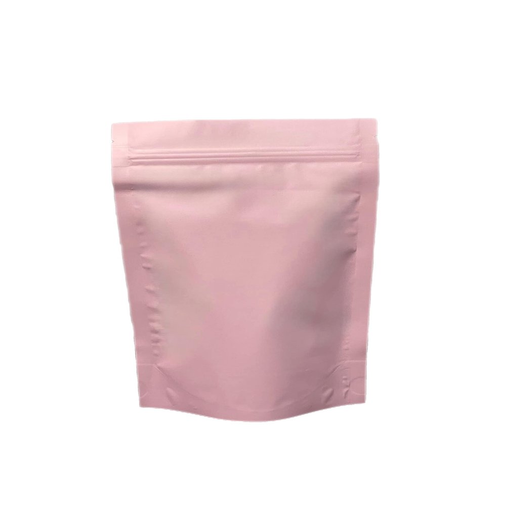 100PCS Resealable Smell Proof Stand Up and Flat Bags Aluminum Foil Pouch Bag 4 x 6 and 6 X 9 Inches Reclosable Mylar Ziplock Bag Food Storage Grip Seal Wrap (Pink, 6X9 Inch)