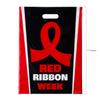 12 1/2" x 17" Bulk Large Red Ribbon Week Plastic Goody Bags, 50 Pieces view 2