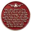 1 to 50 Year Twisted Tree of Life Sobriety Coin - Gold Plated AA Chips & Medallions - 9 Year Sobriety Coin - Red view 2