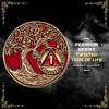 1 to 50 Year Twisted Tree of Life Sobriety Coin - Gold Plated AA Chips & Medallions - 9 Year Sobriety Coin - Red view 4