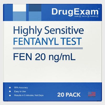20 Pack - DrugExam Urine Drug Test Testing Strip. Testing for FYN 20 ng/mL. Highly Sensitive, Instant Results. Made in USA. (20)