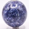 2.3" 245g Rich Deep Blue Sodalite w/Quartz & Feldspar Inclusions Sphere Polished Natural Gemstone Crystal Mineral Dcor Collectible - Brazil + Stand view 3