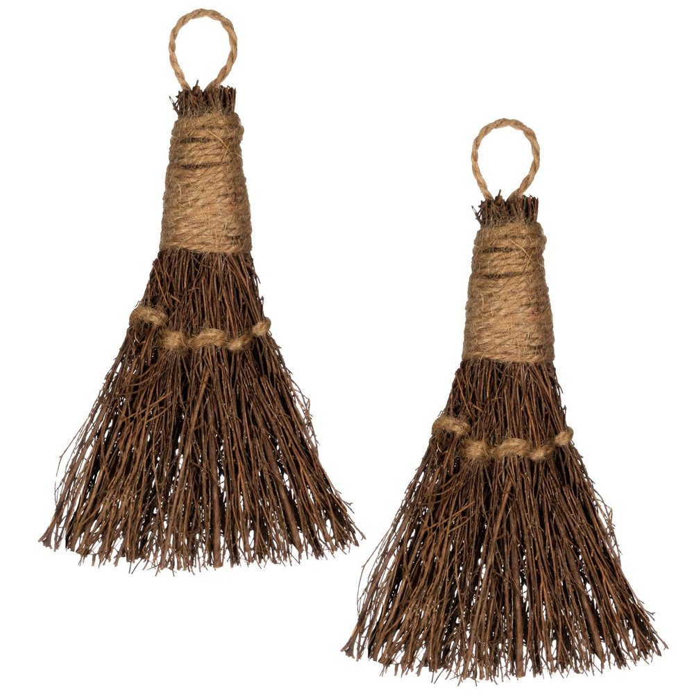 Cinnamon Broom - Cinnamon Broomstick Scented 6in (2 Pack) - Decorative Mini Broomsticks - Cinnamon Scented Brooms - Door Protection