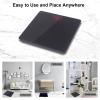 Digital Body Weight Bathroom Scale, High Accuracy Body Weighing Scale with 6mm Tempered Glass Easy Read Backlit LED Display,AAA Batteries Not Included, 397lb/180kg, Black view 2
