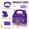 TaoBary 24 Pack Ramadan Treat Boxes Eid Mubarak Gift Boxes Mosque Star Moon Lantern Party Favor with Handle Bulk Ramadan Goodie Candy Bag for Eid Al Fitr Packages Supplies(Purple) view 2