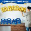 TaoBary 24 Pack Ramadan Treat Boxes Eid Mubarak Gift Boxes Mosque Star Moon Lantern Party Favor with Handle Bulk Ramadan Goodie Candy Bag for Eid Al Fitr Packages Supplies(Navy Blue) view 4