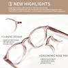 AVDLAB Blue Light Blocking Glasses Round Retro Computer Gaming Glasses Women Men UV Protection AB3303 (Brown) view 4