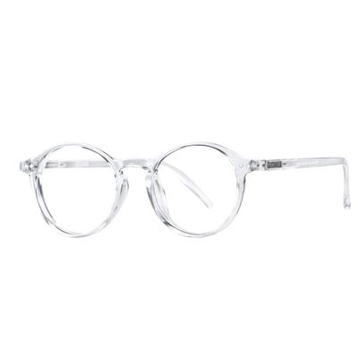 AVDLAB Blue Light Blocking Glasses Round Retro Computer Gaming Glasses Women Men UV Protection AB3303 (Clear)