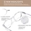 AVDLAB Blue Light Blocking Glasses Round Retro Computer Gaming Glasses Women Men UV Protection AB3303 (Clear) view 4
