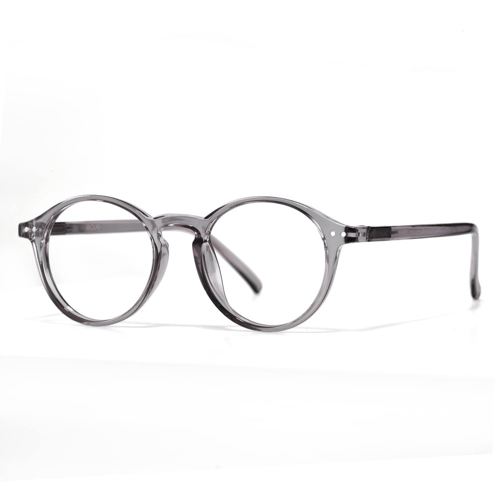 AVDLAB Blue Light Blocking Glasses Round Retro Computer Gaming Glasses Women Men UV Protection AB3303 (Grey)