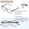 AVDLAB Blue Light Blocking Glasses Round Retro Computer Gaming Glasses Women Men UV Protection AB3303 (Grey) view 3