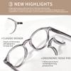 AVDLAB Blue Light Blocking Glasses Round Retro Computer Gaming Glasses Women Men UV Protection AB3303 (Grey) view 4