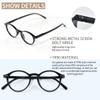 AVDLAB Blue Light Blocking Glasses Round Retro Computer Gaming Glasses Women Men UV Protection AB3303 (Black) view 4
