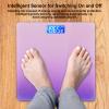 Backlit LED Display Digital Body Weight Bathroom Scale, High Accuracy Body Weighing Scale with Temperature Display,AAA Batteries Not Included, 397lb/180kg, Purple view 3