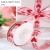 1roll Valentine's Day Heart & Letter Graphic Gift Wrapping Ribbon, Valentine Bow Making Ribbon, Valentine Decor, Ribbon for Favor Wrapping Wreaths Craft Prensent Wrapping Decorative Bow view 2