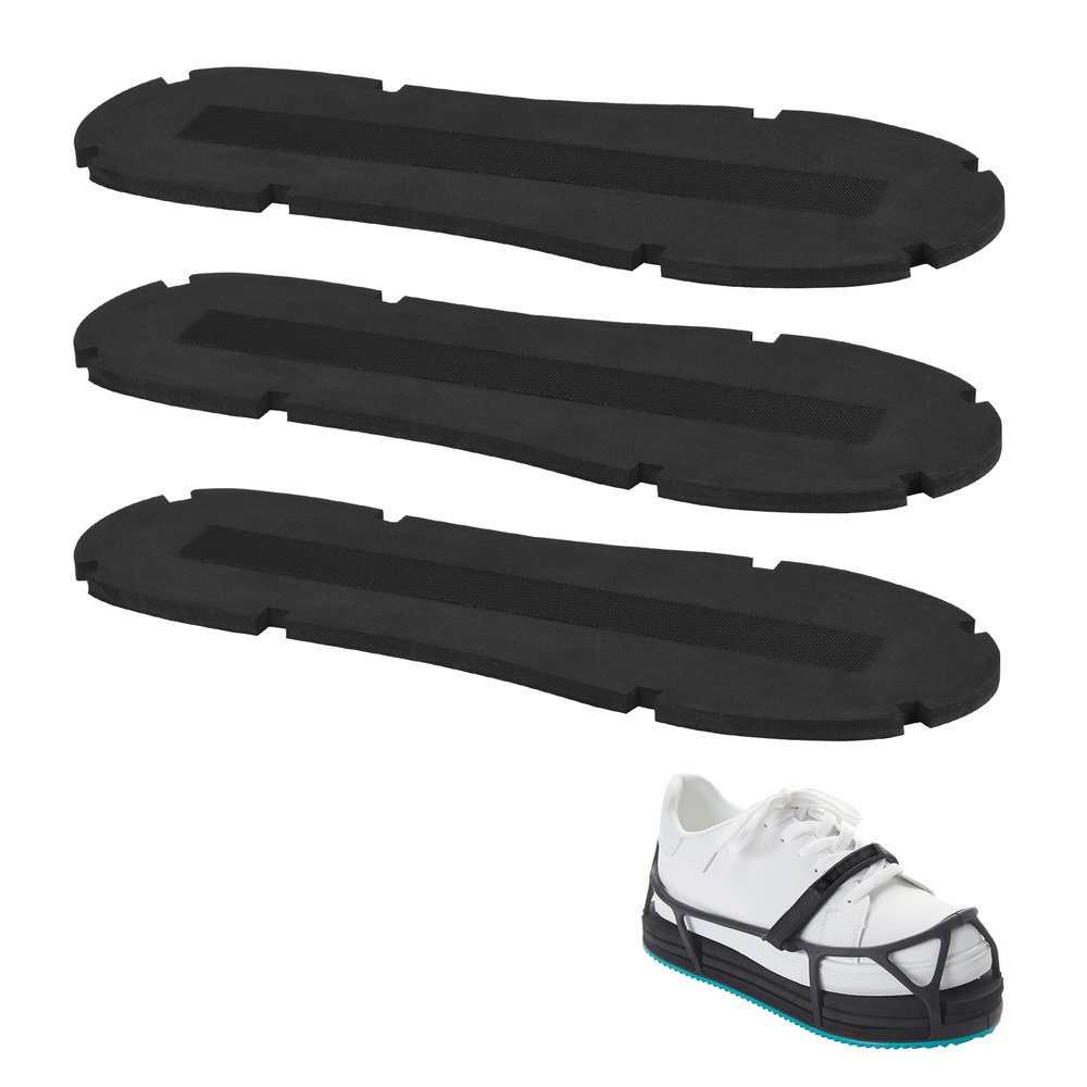 IMPRESA 3-Pack Shoe Lifter Inserts for Walking Boot - Large, 1/4-Inch Black Foam - Boot Leveler & External Spacer for Cast Footwear - Compatible with EVENup Balancer