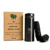 Vegan Biodegradable Bamboo Charcoal Dental Floss with Refillable Black Stainless Steel Container | 30M x2 | Extra Floss| Natural Candelilla Wax | Peppermint | Zero Waste Oral Care view 1