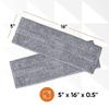 Superio Microfiber Mop Pads, Refill Miracle Mop, Dust Mop Replacement Head 16 Inch Damp Mop Refill for Flat Mop Set, with Velcro-Grey, 12 pack view 2