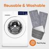 Superio Microfiber Mop Pads, Refill Miracle Mop, Dust Mop Replacement Head 16 Inch Damp Mop Refill for Flat Mop Set, with Velcro-Grey, 12 pack view 4