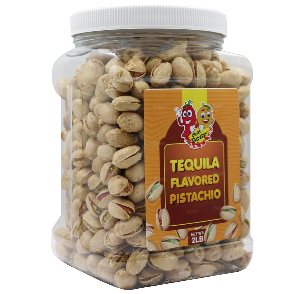 Chili Sour Tequila Flavored Pistachio, In Shell, (2 LB) Jar