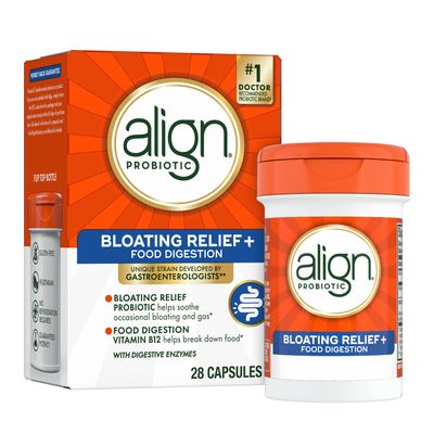 Align Probiotic Bloating Relief + Food Digestion, Probiotics for Women and Men, #1 Doctor Recommended Brand, Promotes Digestive Health and Helps Support the Metabolism of Food*, 28 Capsules