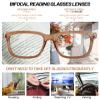 AEZUNI Bifocal Reading Glasses Women Large Square Blue Light Computer Readers Trendy Eyeglasses 1.00 1.25 1.50 1.75 2.00 2.25 2.50 2.75 3.00 3.50 (Tan,150) view 3