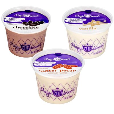 Magic Cup Variety Pack, 4 oz. Cup (1-18 Pack) (6 Vanilla, 6 Chocolate, 6 Butter Pecan)
