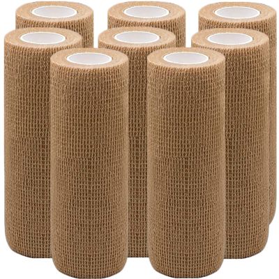 6 inch x 5 Yards 8 Pack Horse Wraps, Self Adhesive Large Bandages Wrap, Self Stick Elastic Athletic Tape, Self Adherent Medical Bandage Wrap, Stretch Cohesive Bandage Wrap