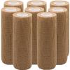 6 inch x 5 Yards 8 Pack Horse Wraps, Self Adhesive Large Bandages Wrap, Self Stick Elastic Athletic Tape, Self Adherent Medical Bandage Wrap, Stretch Cohesive Bandage Wrap view 1