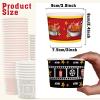 50Pcs Movie Night Party Supplies 9oz Movie Night Snack Ice Cream Cups Bowls Trays Boxes, Disposable Picnic BBQ Cinema Paper Ice Cream Cups Food Trays Popcorn Drink Holder Kids Birthday Party Favors view 2