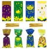 100pcs Eid Mubarak Bags - Ramadan Kareem Goodie Candy Bags for Eid al-Adha Party Supplies, 4 Colors, Muslim Castle Moon Star Plastic Cellophane Favor Bags view 1