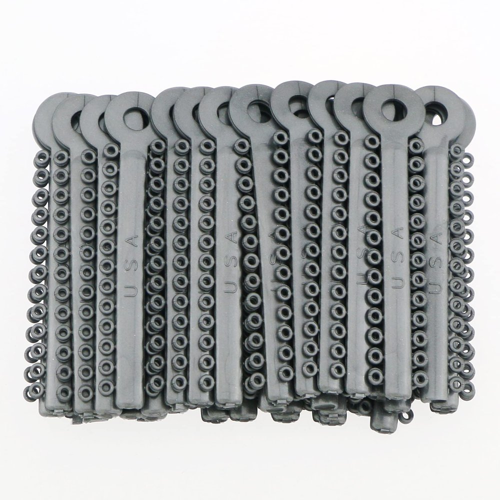 1040Pcs/Bag Dental Orthodontic Practice for Teeth Model Use Ligature Ties Elastic Rubber Bands Silver Grey Color 1040-8#