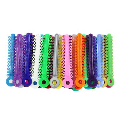 1040Pcs/Bag Dental Orthodontic Ligature Ties Elastic Rubber Bands Mixed Color Colorfull Multicolor