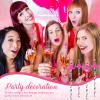 36 Pcs Bachelorette Cow Drinking Straws - Cowgirl Party Supplies, Cow Print Paper, Disco Black and White for Farm Birthday Bridal view 3