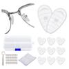 10 Pairs Upgraded Anti-Indentation Air Chamber Eyeglasses Nose Pads Screw-in 1 Piece of Glasses Cleaning Cloth, Screw, Screwdriver Glasses Accessories Replacement Kit view 1