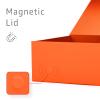 LIFELUM Gift Boxes Bulk, 13.85 x 8.35 x 4.45 inch 1 Pack Orange Gift Boxes with Lids Contains Card, Ribbon, Shredded Paper Filler Gift Boxes for Birthdays, Baby Shower, Bridal Gifts,Weddings view 3
