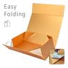 LIFELUM Gift Boxes with Lids,2 Pack 13.85 x 8.35 x 4.45 inch Gold Gift Boxes with Magnetic Lid and Ribbon, Card, Shredded Paper Filler Empty Gift Box for Christmas,Valentine's day,Birthdays view 2