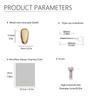 10 Pairs Silicone Golden Metal Core Eyeglasses Nose Pads Screw in 1 Piece of Glasses Cleaning Cloth, Screw, Screwdriver Glasses Accessories Replacement Kit view 2