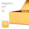 LIFELUM Gold Gift Boxes with Lids,1 Pack 13.85 x 8.35 x 4.45 inch Gift Box with Ribbon, Card, Shredded Paper Filler Gift Box for Valentine's day,Christmas,Birthdays, Bridal Gifts,Weddings view 3